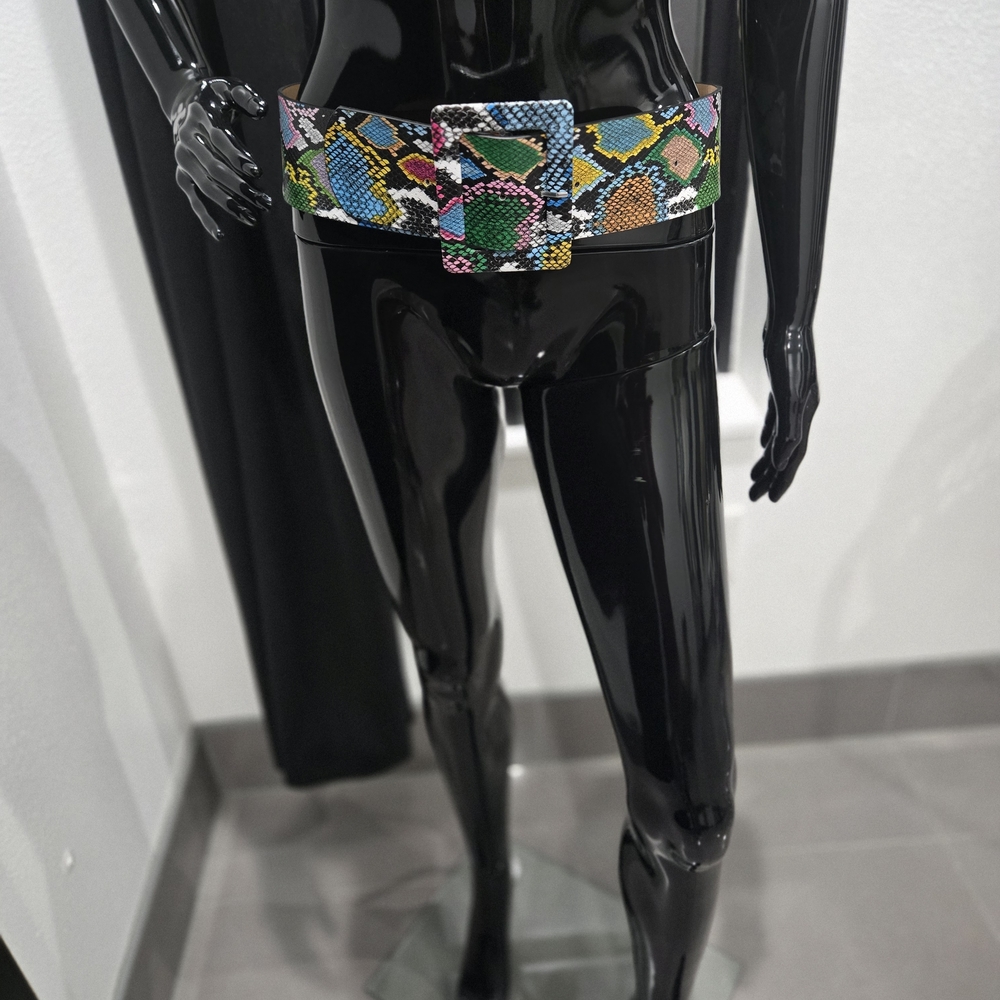 Colorful Snake Print Belt